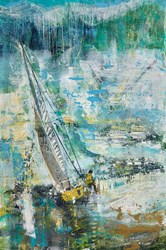 Reflective Motion by Gill Storr - Original Painting on Stretched Canvas sized 20x30 inches. Available from Whitewall Galleries