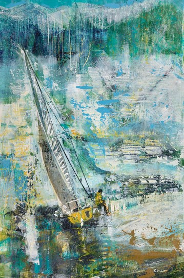 Reflective Motion by Gill Storr - Original Painting on Stretched Canvas